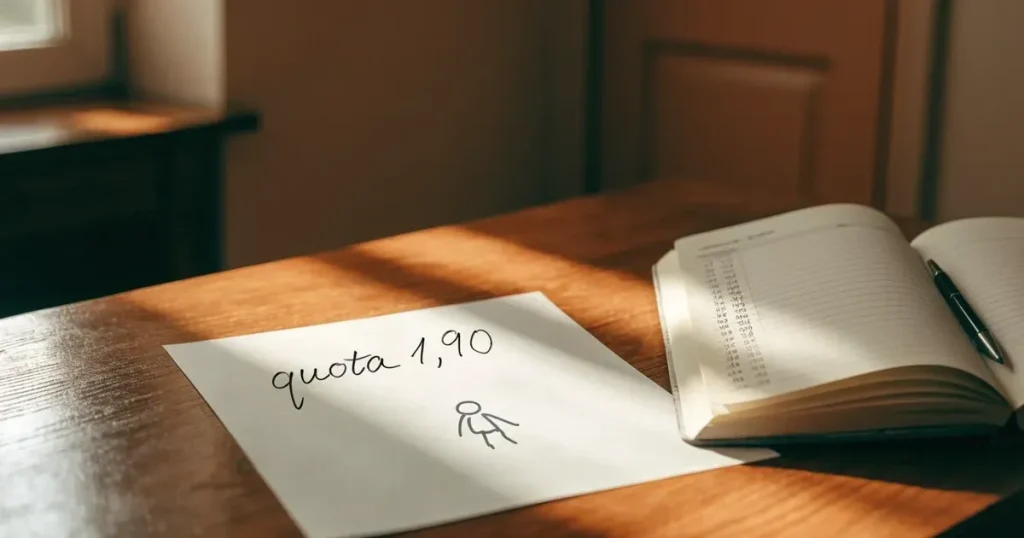 Una schedina bianca accanto a una calcolatrice e a un blocco di appunti con uno schema disegnato a mano